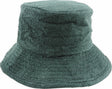 Aussie Terry Towelling Bucket Hat - Bottle Green (Retro Lad Cap for Fishing/Camping)