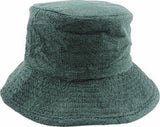 Terry Towelling Bucket Hat Daggy Fishing Camping Retro Aussie Lad Cap - Bottle Green - XL