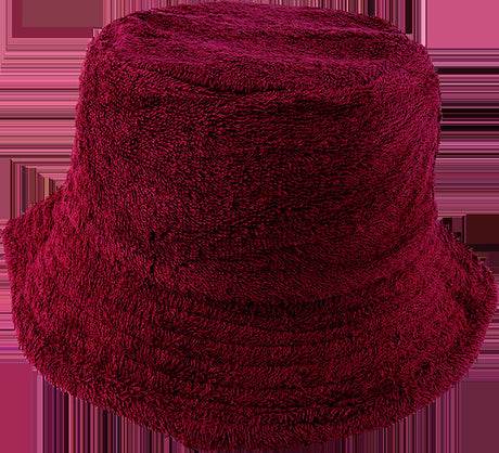 Aussie Terry Towelling Bucket Hat - Retro Lad Cap for Fishing/Camping - Maroon