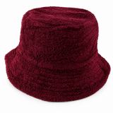 Aussie Terry Towelling Bucket Hat - Maroon (Retro Lad Cap for Fishing/Camping)