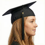 Deluxe GRADUATION HAT Mortar Board Graduate Bachelor Academic Cap School - Black