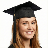 Deluxe GRADUATION HAT Mortar Board Graduate Bachelor Academic Cap School - Black