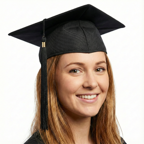 Deluxe GRADUATION HAT Mortar Board Graduate Bachelor Academic Cap School - Black