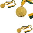 10x METAL WINNER GOLD MEDAL 1st Party Favours Sports Day 40cm Ribbon BULK