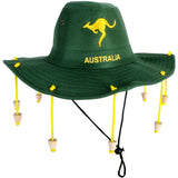 12x Australian Cork Hat Bulk Pack– Green w/ Gold Kangaroo Embroidery