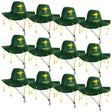 12x Australian Cork Hat Bulk Pack– Green w/ Gold Kangaroo Embroidery