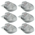 6x Metallic Disco Print Cowboy Hat Bulk Pack - Silver (Western Party Costume & Fancy Dress)