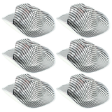 6x Metallic Disco Print Cowboy Hat Bulk Pack - Silver (Western Party Costume & Fancy Dress)