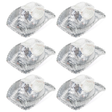 6x Sequin Disco Cowboy Hat Bulk Pack - Silver (Shiny Western Party Costume & Fancy Dress)