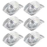 6x Sequin Disco Cowboy Hat Bulk Pack - Silver (Shiny Western Party Costume & Fancy Dress)