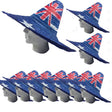 10x Australian Flag Mexican Sombrero Hat Bulk Pack - Aussie Party Costume (55cm)