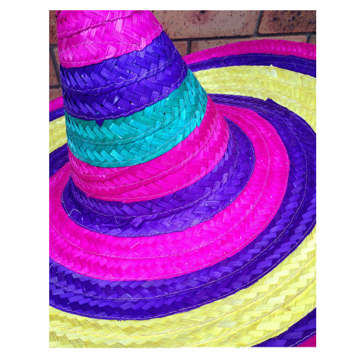 10x Mexican RAINBOW SOMBRERO Fancy Dress Straw Party Costume Hat Cap Spanish BULK
