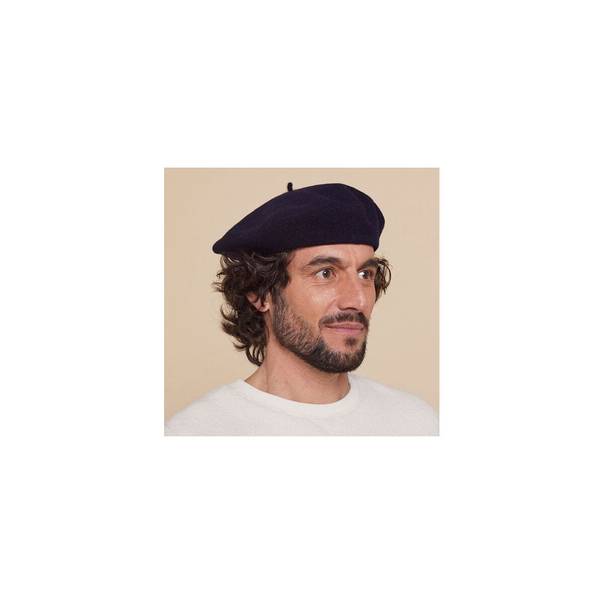 Laulhere Heritage Unisex Winter Wool Beret - Navy Blue