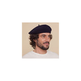 Laulhere Heritage Unisex Winter Wool Beret - Navy Blue
