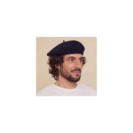 Laulhere Heritage Unisex Winter Wool Beret - Navy Blue