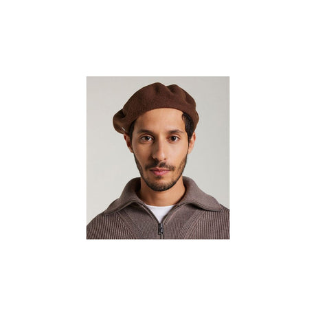Laulhere Heritage Unisex Winter Wool Beret - Brown