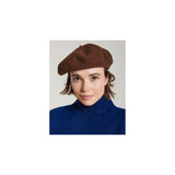 Laulhere Heritage Unisex Winter Wool Beret - Brown
