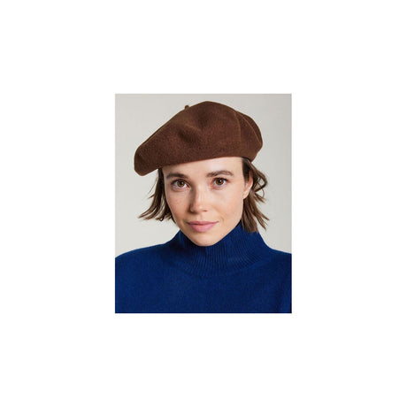 Laulhere Heritage Unisex Winter Wool Beret - Brown
