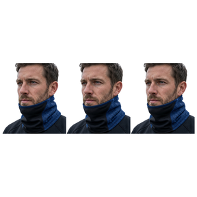 3x Breathable Fleece/Spandex Face & Neck Warmer Pack - Navy Blue (Winter Scarf)