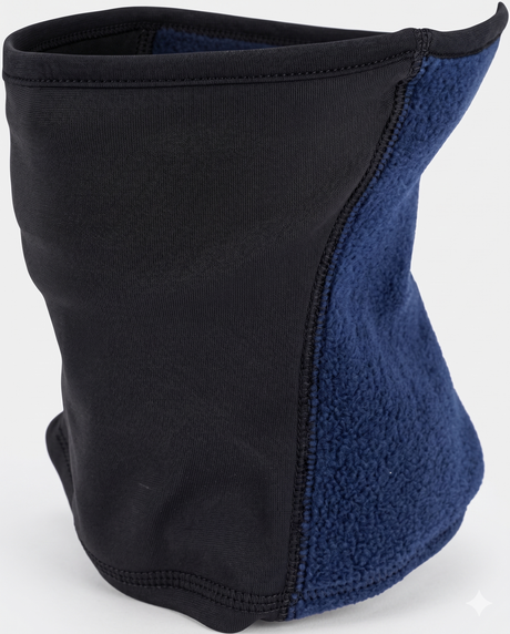 Breathable Fleece/Spandex Face & Neck Warmer - Navy Blue (Winter Scarf)
