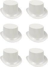 6x SATIN TOP HAT Costume Party Cap Fancy Dress Trilby Fedora One Size BULK - Yellow