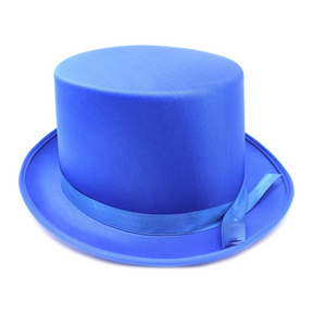 Blue Satin Top Hat - Dance Costume/Fancy Dress Party