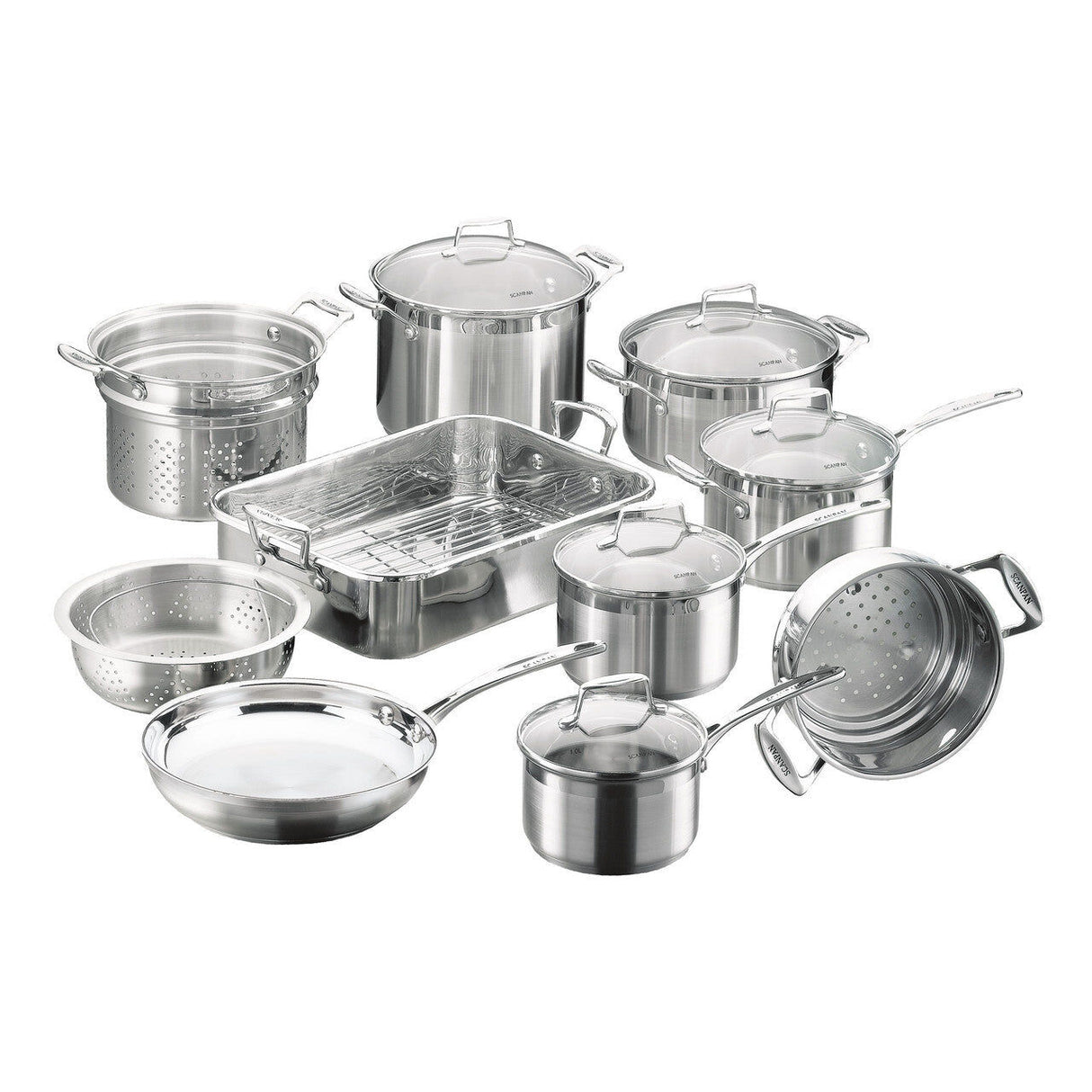 Scanpan Impact 10-Piece Stainless Cookware Pots, Pans & more Set
