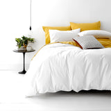 Park Avenue European Vintage Washed Cotton Kids Quilt Cover Set - White