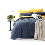 Park Avenue European Vintage Washed Cotton Kids Quilt Cover Set - Blue