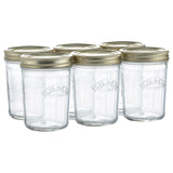 Kilner Wide Mouth Preserve Jars Set of 6 – 350ml Glass Canning Storage Screw Lid