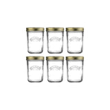 Kilner Wide Mouth Preserve Jars Set of 6 – 350ml Glass Canning Storage Screw Lid