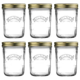 Kilner Wide Mouth Preserve Jars Set of 6 – 350ml Glass Canning Storage Screw Lid