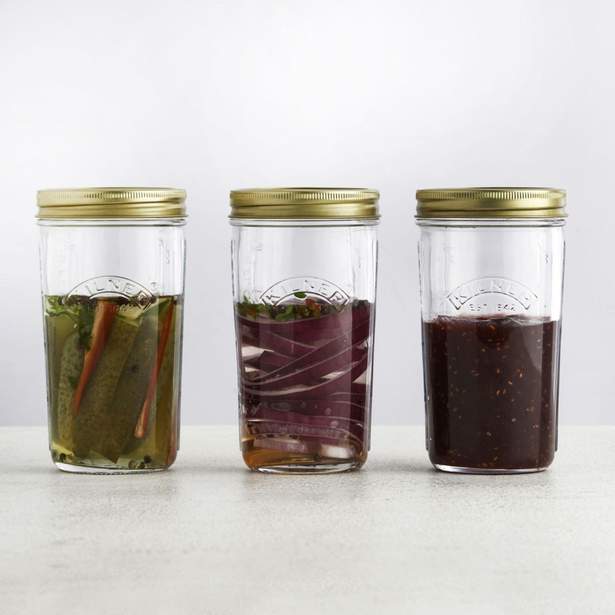 Kilner Wide Mouth Preserve Jars Set of 6 – 500ml Glass Canning Storage Screw Lid
