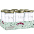 Kilner Wide Mouth Preserve Jars Set of 6 – 500ml Glass Canning Storage Screw Lid