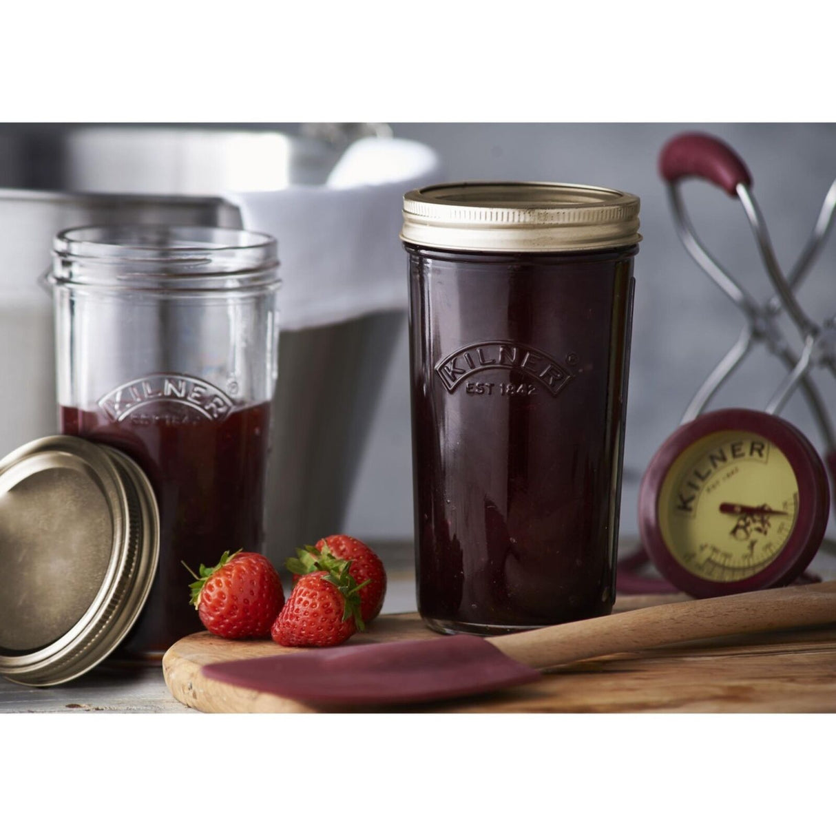 Kilner Wide Mouth Preserve Jars Set of 6 – 500ml Glass Canning Storage Screw Lid