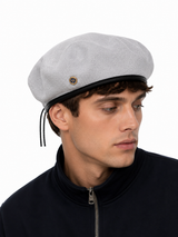 Laulhere Mestura 100% Cotton French Beret Hat in Brume (Made in France)