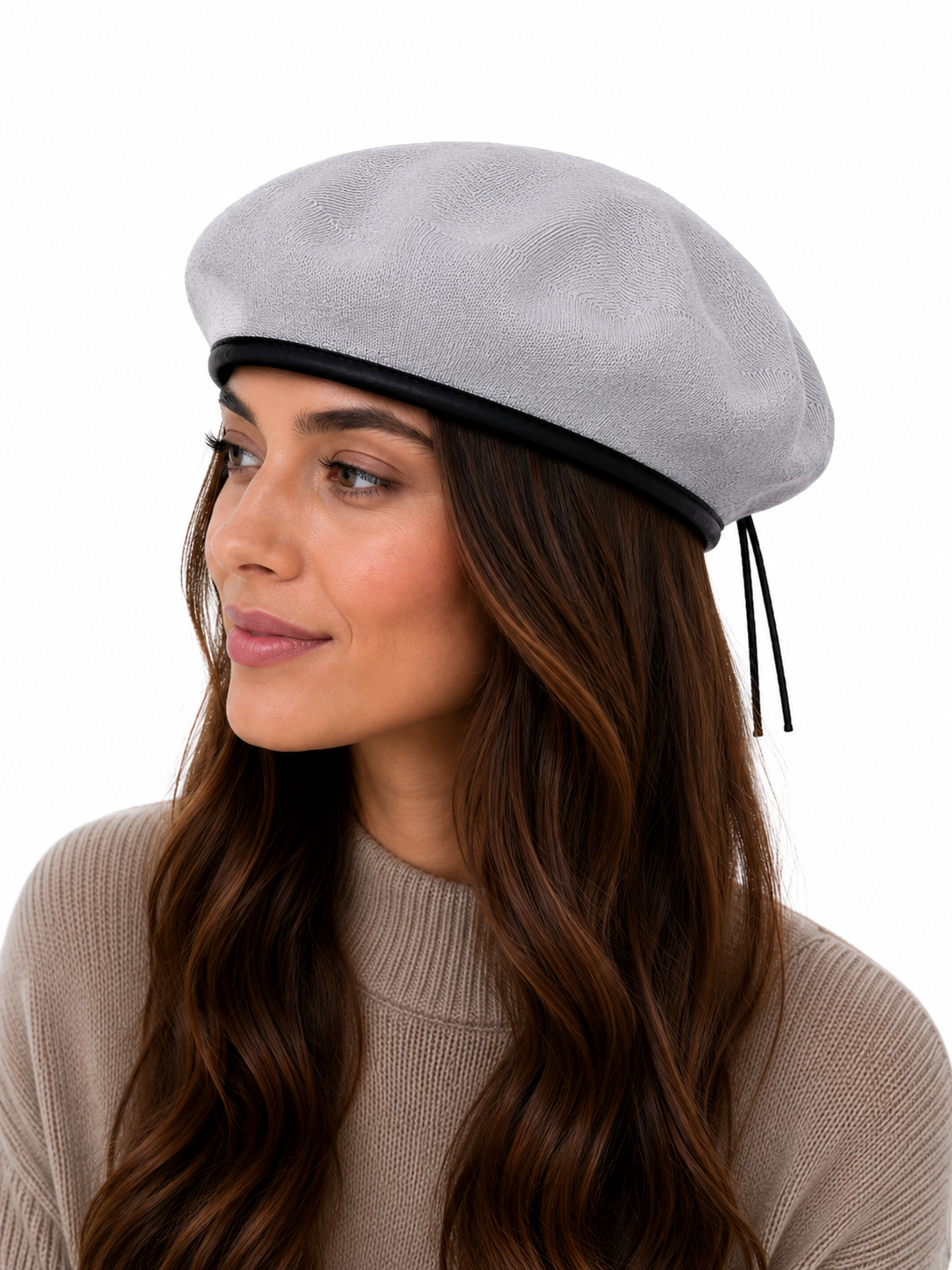 Laulhere Mestura 100% Cotton French Beret Hat in Brume (Made in France)