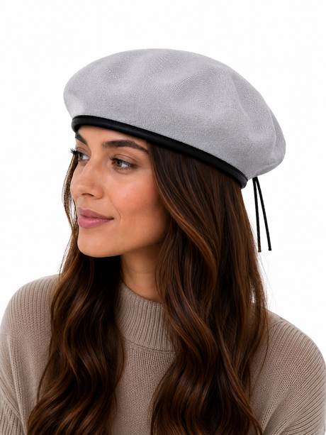 Laulhere Mestura 100% Cotton French Beret Hat in Brume (Made in France)