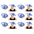 6x Australia Umbrella Hat Bulk Pack - Rain Novelty Cap for Tennis/Cricket/Sport Events