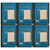 6x Tax Invoice Book 50-Page Duplicate - Carbonless Statement and Quote (Bulk Pack)