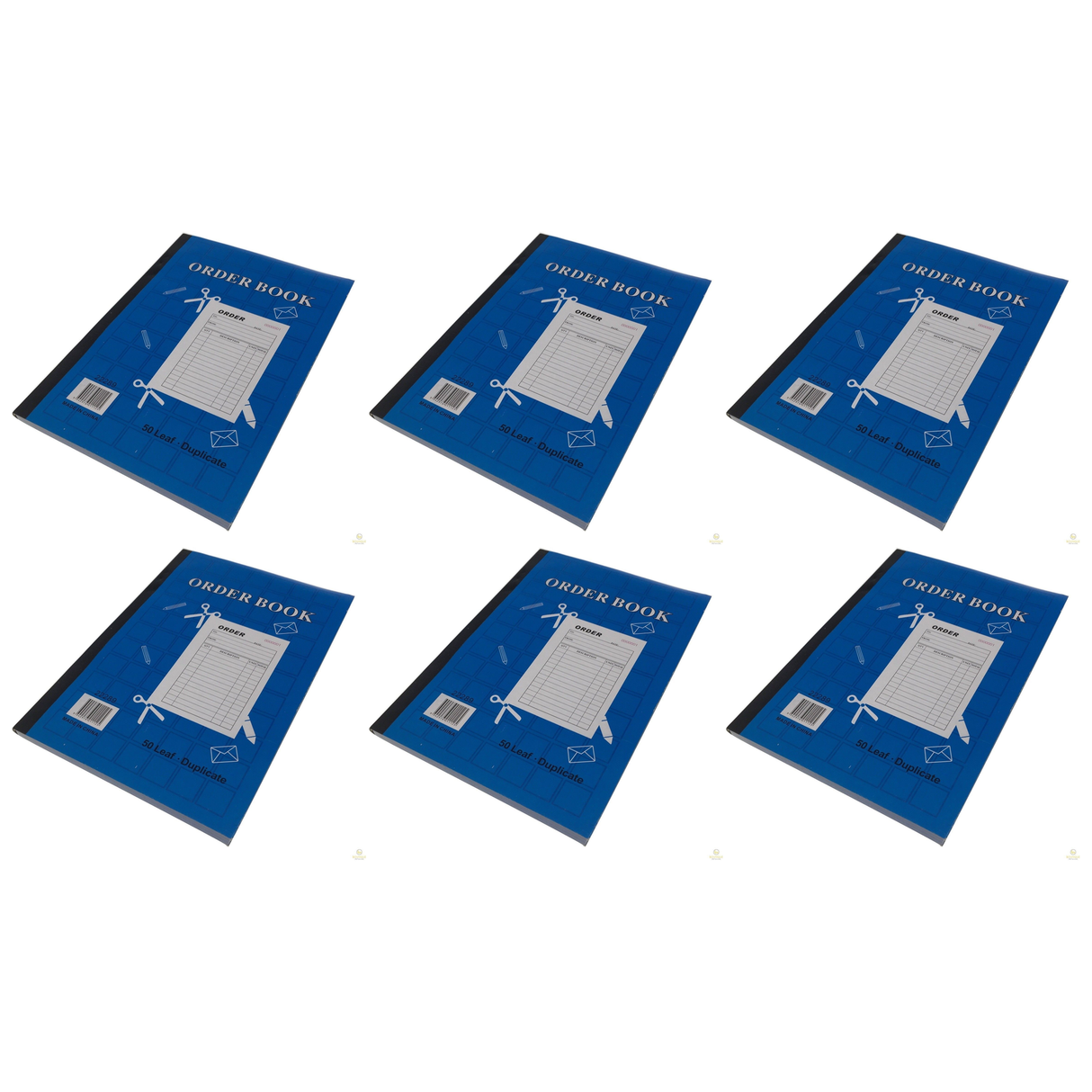 6x Order Book 50-Page Duplicate - Carbonless Restaurant Docket (Bulk Pack)