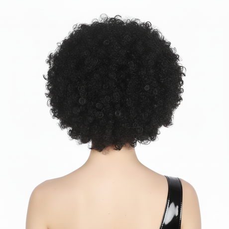 Black Afro Wig - Deluxe Jumbo Curly Hair for 70s/80s Costume & Fancy Dress Party