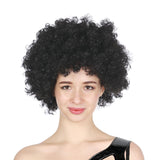 Black Afro Wig - Deluxe Jumbo Curly Hair for 70s/80s Costume & Fancy Dress Party