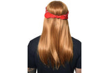 Ginger Punk Rock Wig w/ Red Bandana - Rockstar Costume for Fancy Dress Party