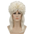 Womens  Blonde Long Mullet Wig - Punk Rock Costume for 80s Party