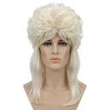 Womens  Blonde Long Mullet Wig - Punk Rock Costume for 80s Party