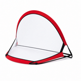 Set of 2 Pop Up Fold Flat Dome Soccer Goals in Red/Black