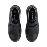 Sfida Class Junior Kids Leather V Strap School Shoes - Black (Boys/Girls)
