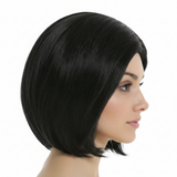 Black Assymetrical Bob Wig - Funky Modern Hair for Cosplay Costume/Fancy Dress Party