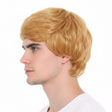 Mens Ginger Blonde Short Wig - Classic Style Fancy Dress Party Costume